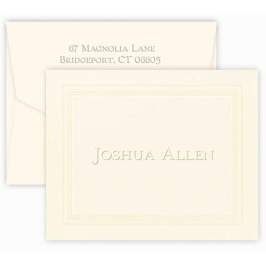 Frame Coventry Folded Note Cards - Embossed